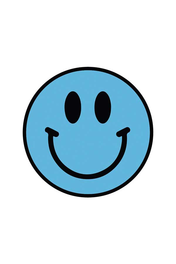 Blue Smiley Face Sticker Order Now From Dresscode In Egypt