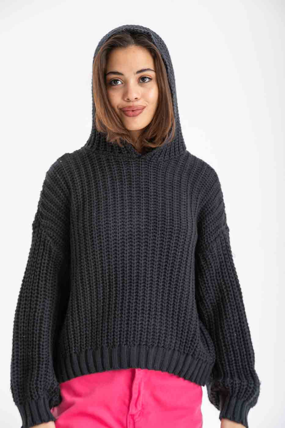 Oversized Hooded Sweater In Black Fyi From Dresscode In Egypt