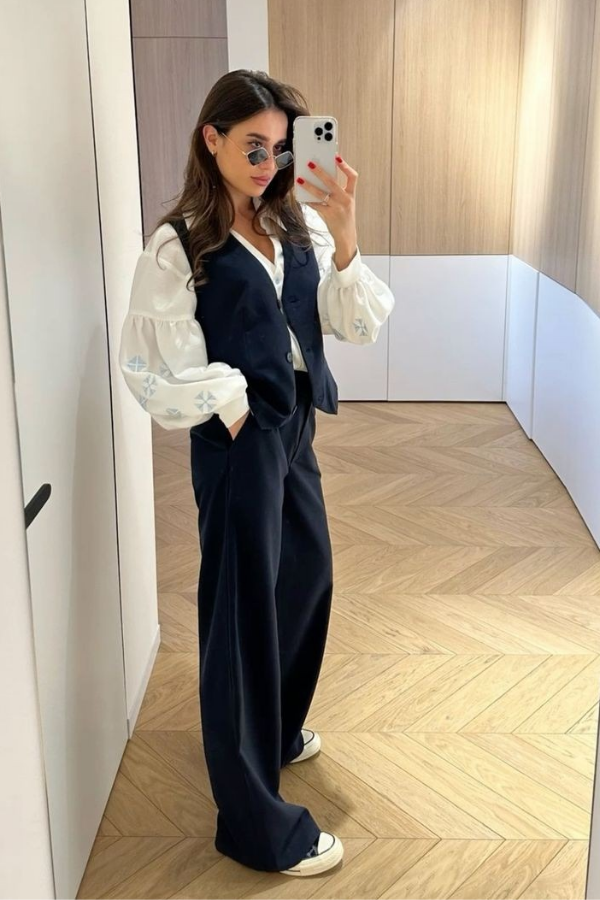 Old Money Pants In Navy Blue