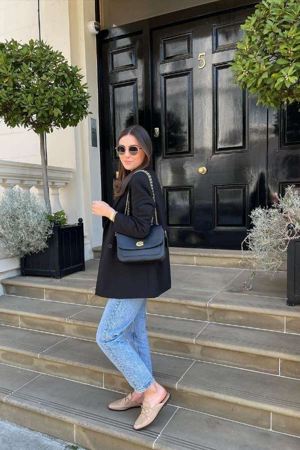 Basic Relaxed Black Blazer