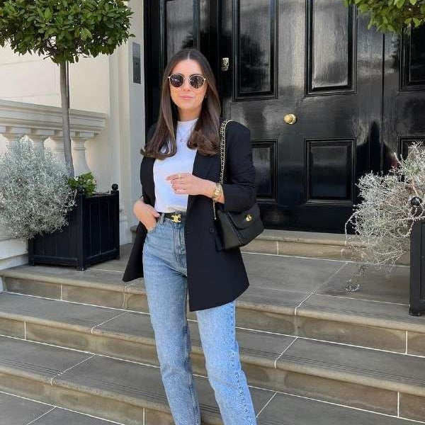 Basic Relaxed Black Blazer