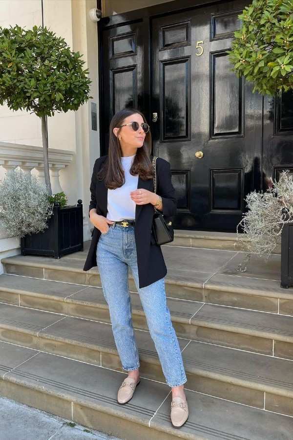 Basic Relaxed Black Blazer