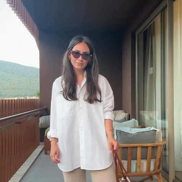 Basic Oversized Shirt In White