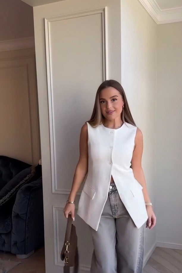 Classic Vest In White