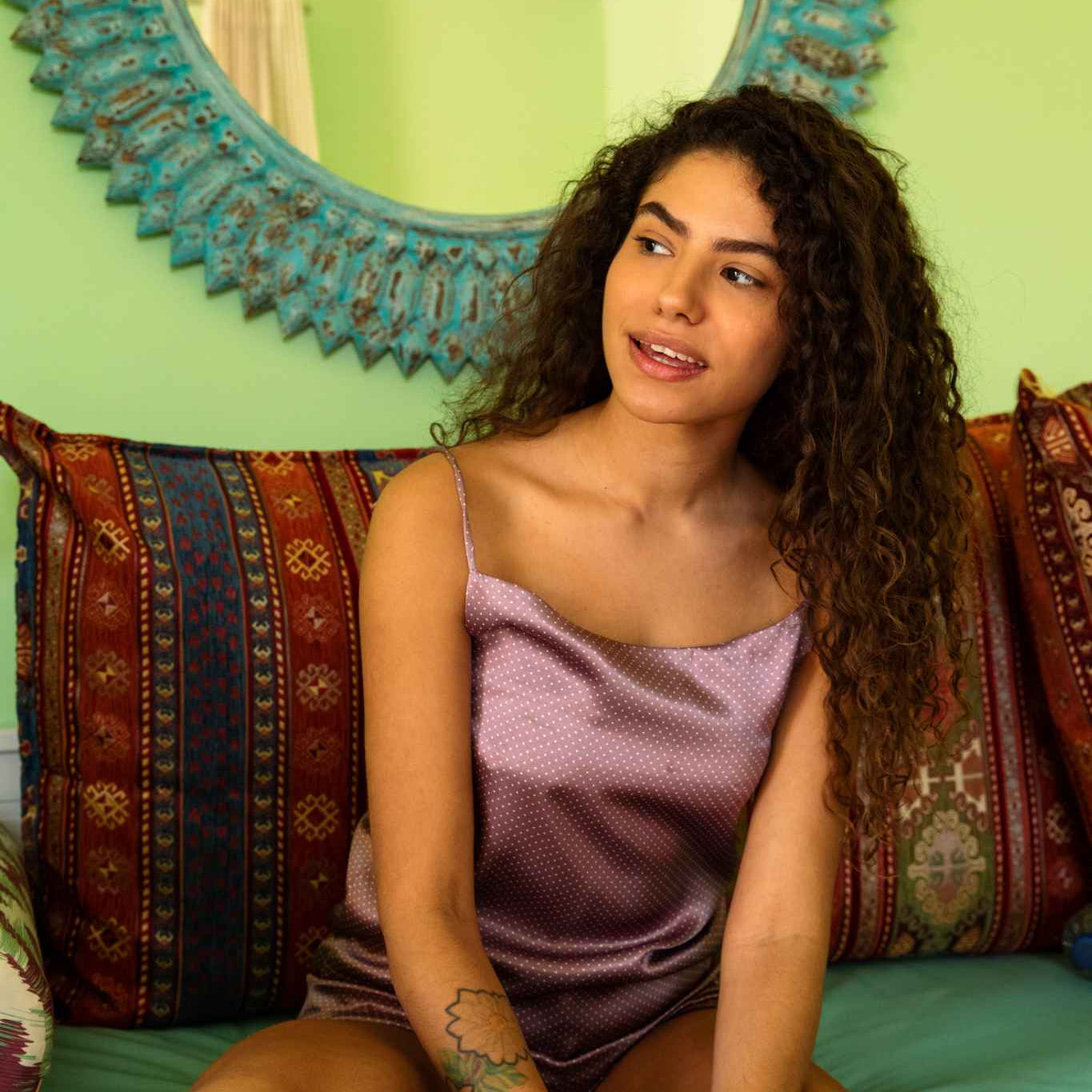 Pink Straped Shorts Satin Pyjama