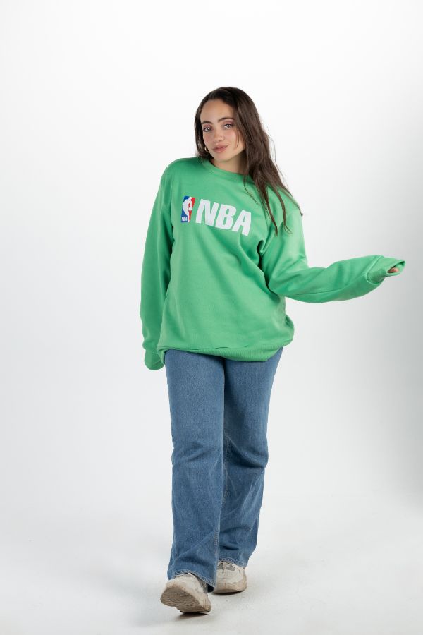 NBA Oversized Crewneck In Green - FYI