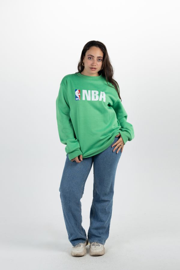 NBA Oversized Crewneck In Green - FYI