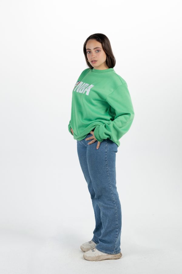 NBA Oversized Crewneck In Green - FYI