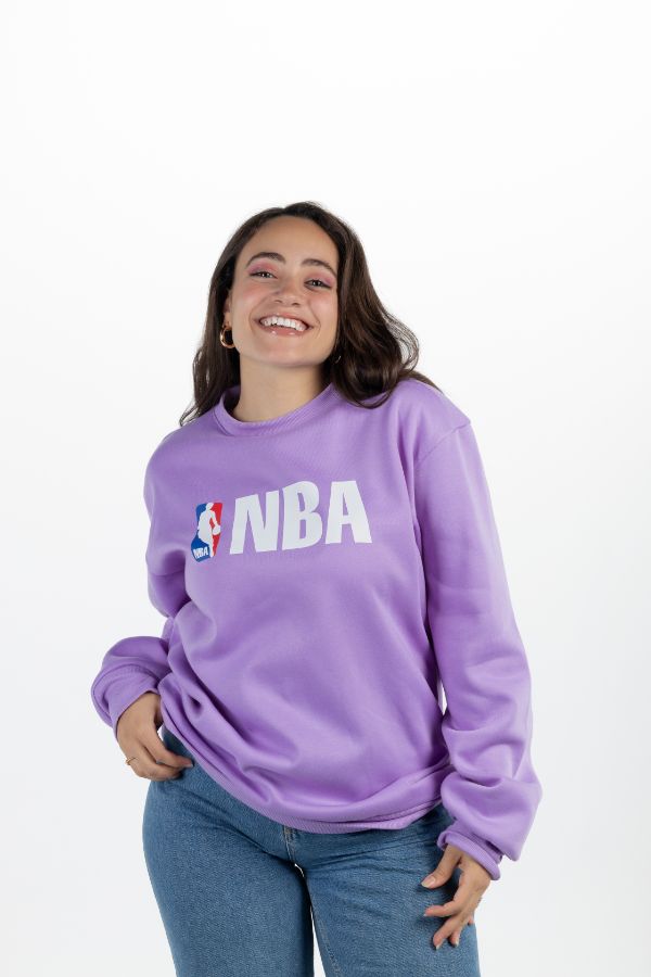 NBA Oversized Crewneck In Purple - FYI
