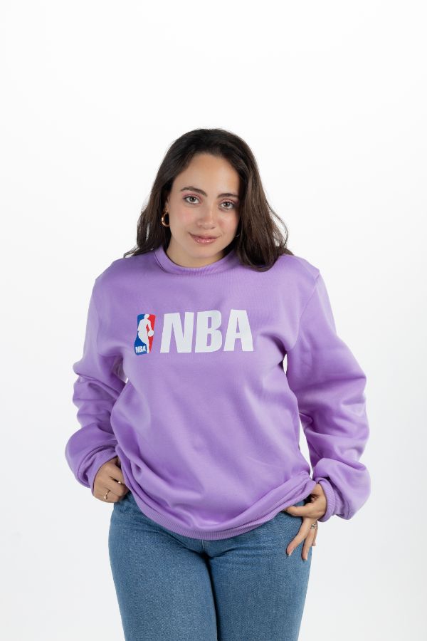 NBA Oversized Crewneck In Purple - FYI