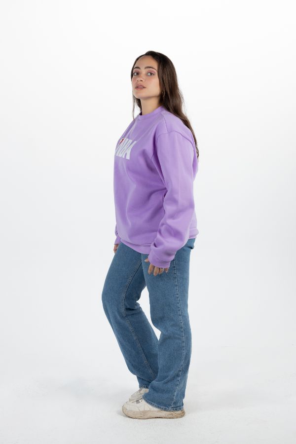 NBA Oversized Crewneck In Purple - FYI