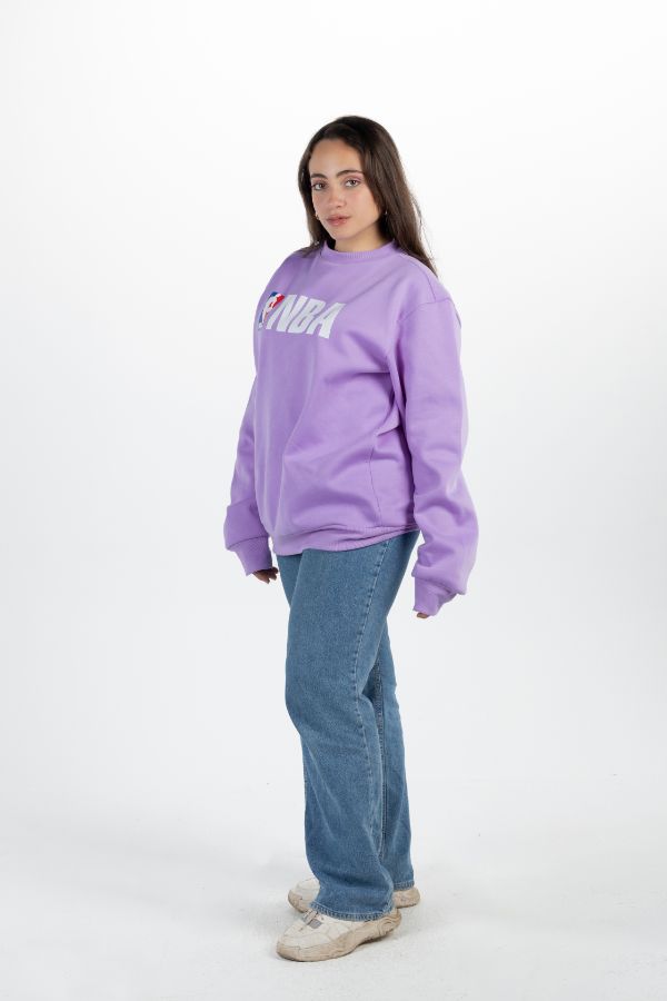 NBA Oversized Crewneck In Purple - FYI