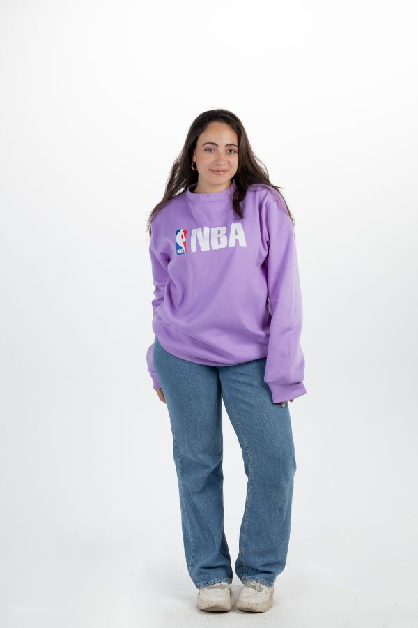 NBA Oversized Crewneck In Purple - FYI