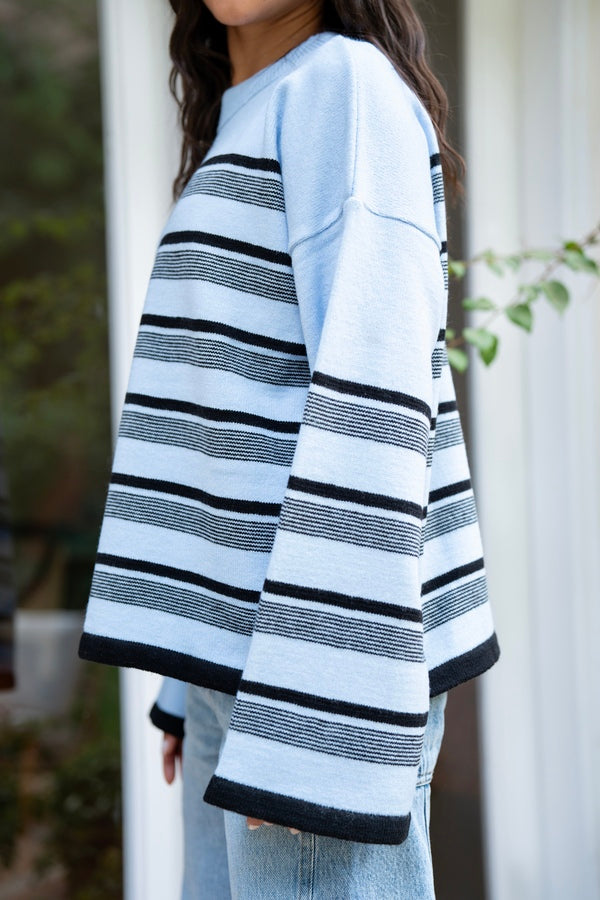Blue Striped Sweater