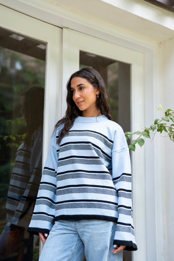 Blue Striped Sweater