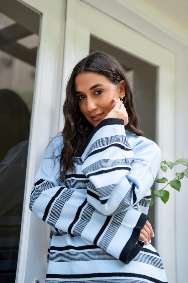 Blue Striped Sweater