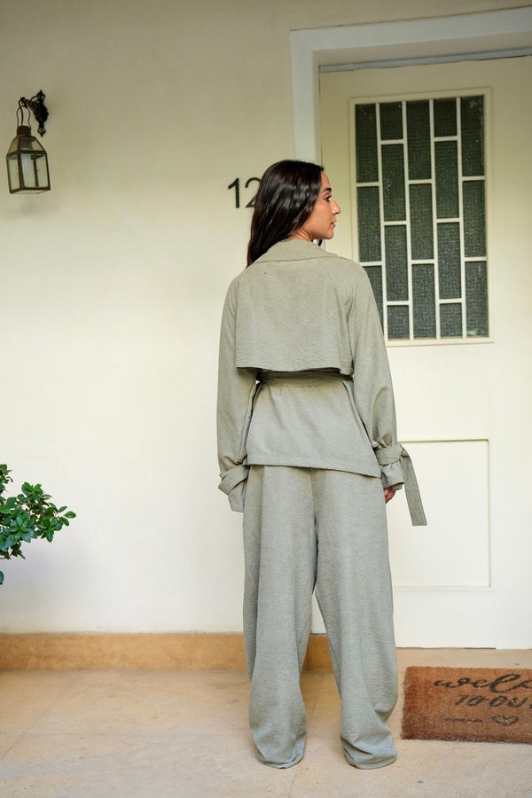 Olive Green Suede Set