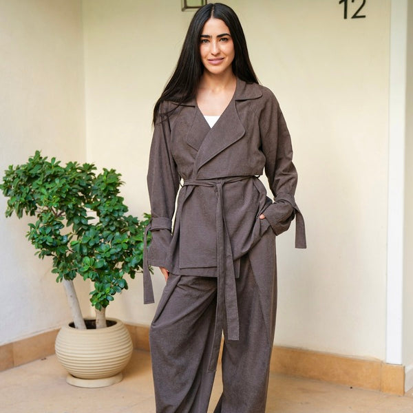 Brown Suede Set