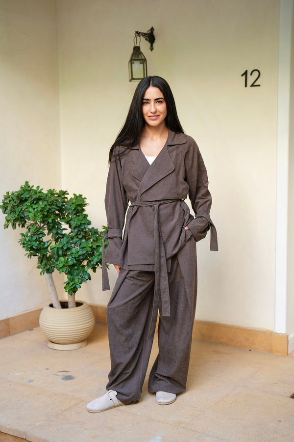 Brown Suede Set