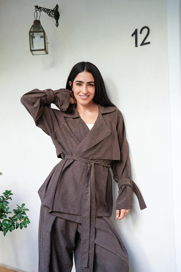 Brown Suede Set