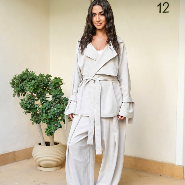 Beige Suede Set
