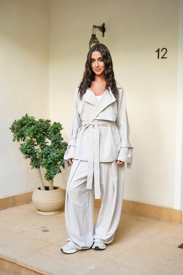 Beige Suede Set