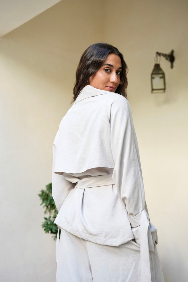 Suede Jacket In Beige