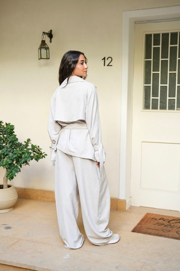Beige Suede Set