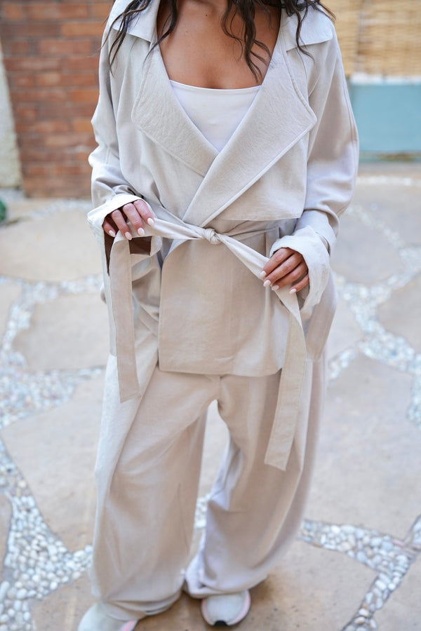 Beige Suede Set