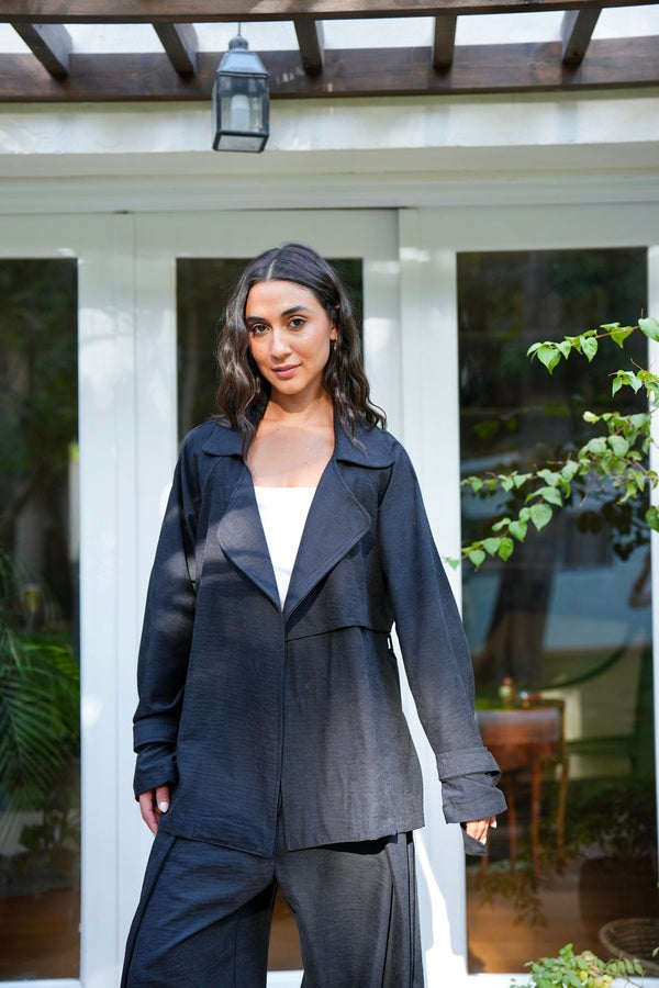 Suede Jacket In Black