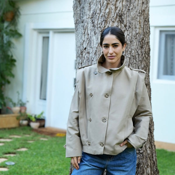 Coffee Brown Trench Jacket