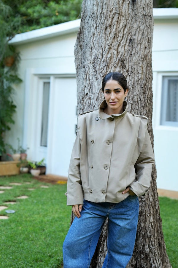 Coffee Brown Trench Jacket