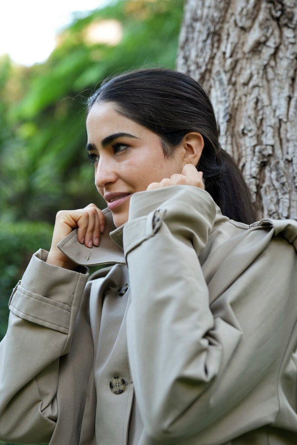 Coffee Brown Trench Jacket