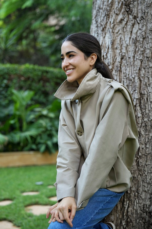 Coffee Brown Trench Jacket