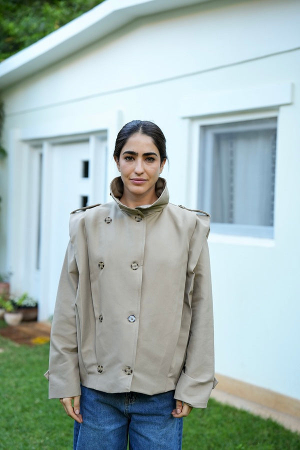 Coffee Brown Trench Jacket