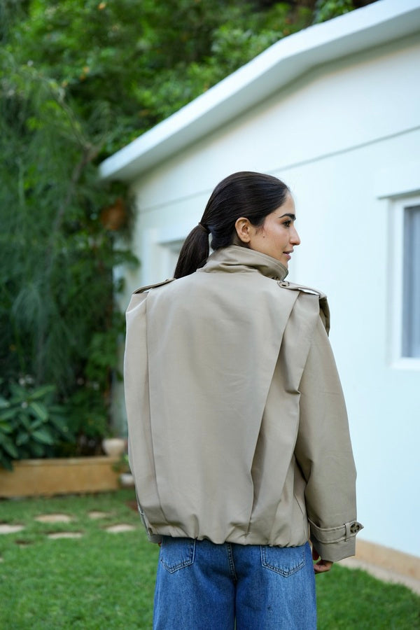 Coffee Brown Trench Jacket