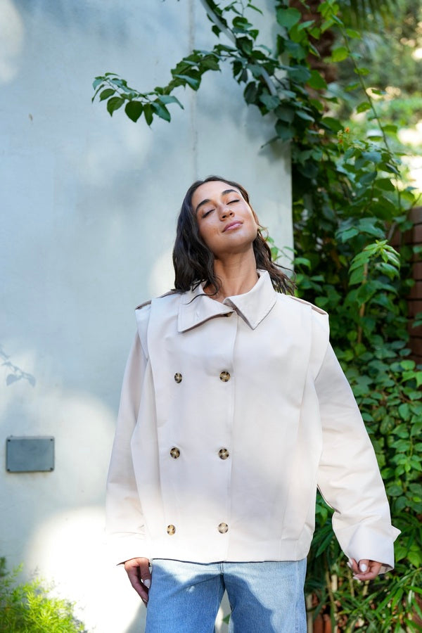 Beige Trench Jacket