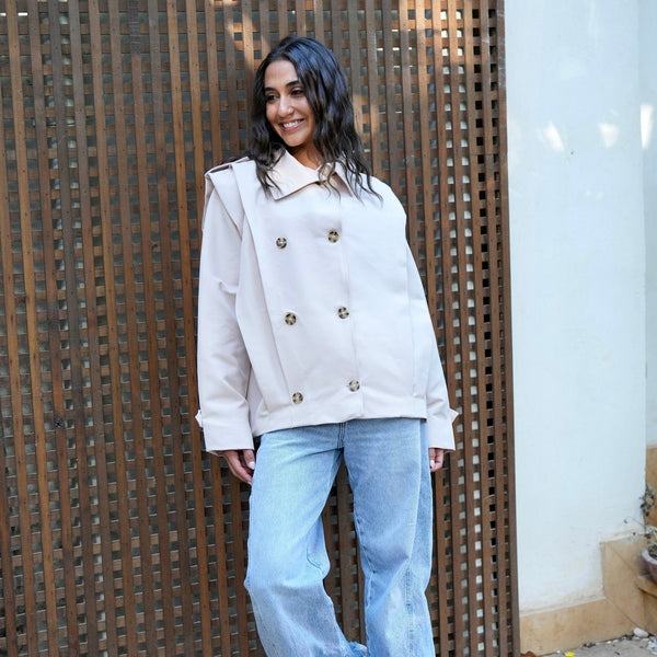 Beige Trench Jacket
