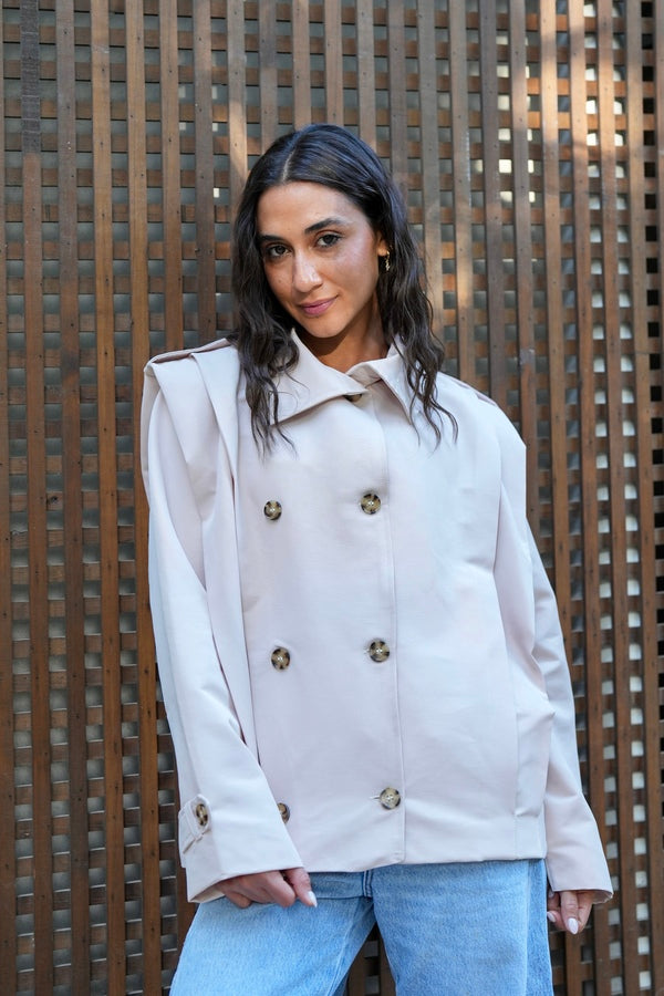 Beige Trench Jacket