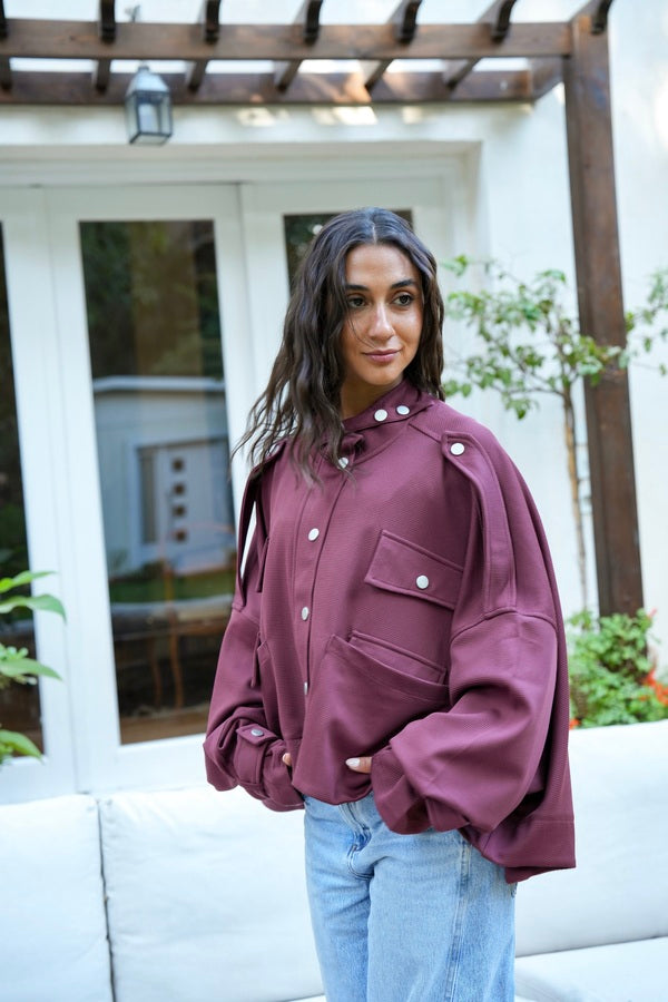 Oversized Burgundy Shirt