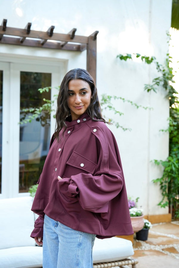 Oversized Burgundy Shirt
