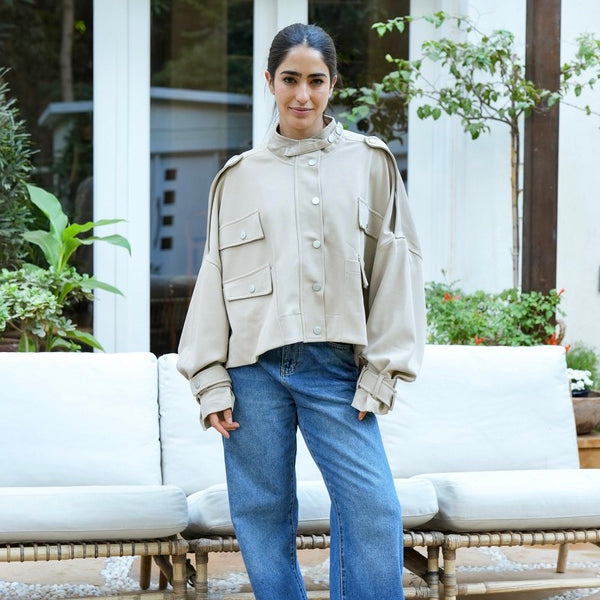 Oversized Beige Shirt