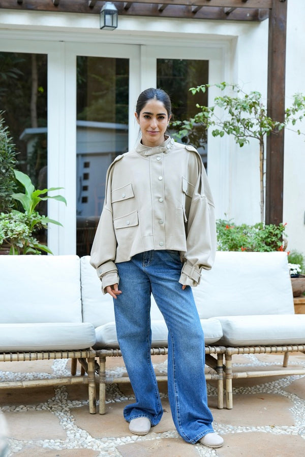 Oversized Beige Shirt