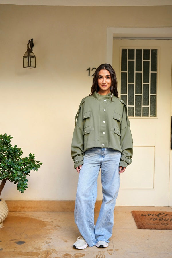 Oversized Olive  Shirt