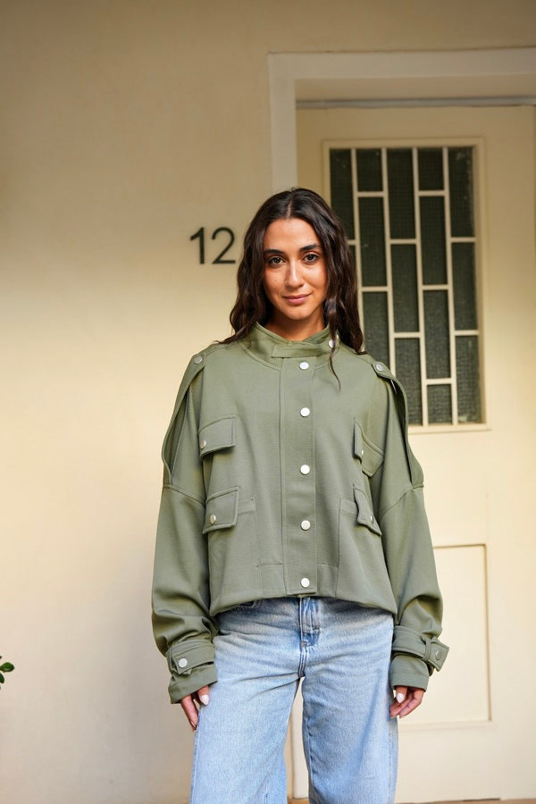 Oversized Olive  Shirt