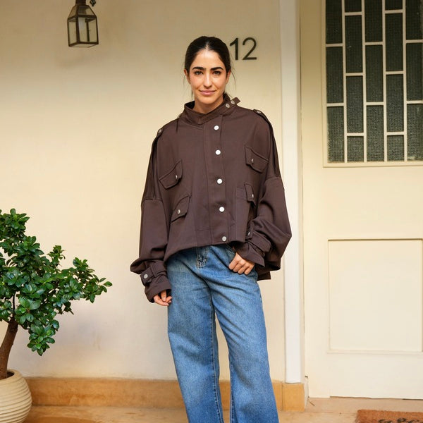 Oversized Brown Shirt