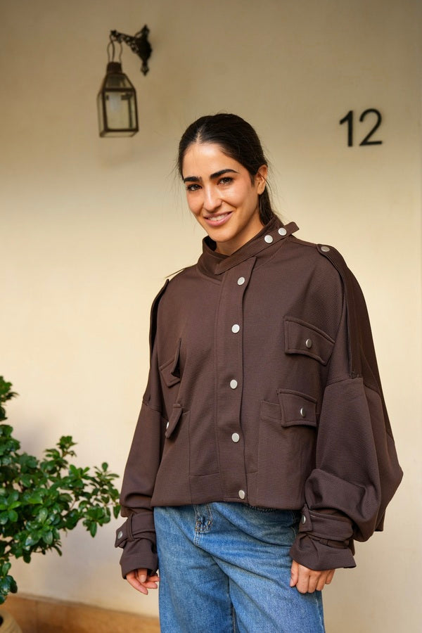 Oversized Brown Shirt