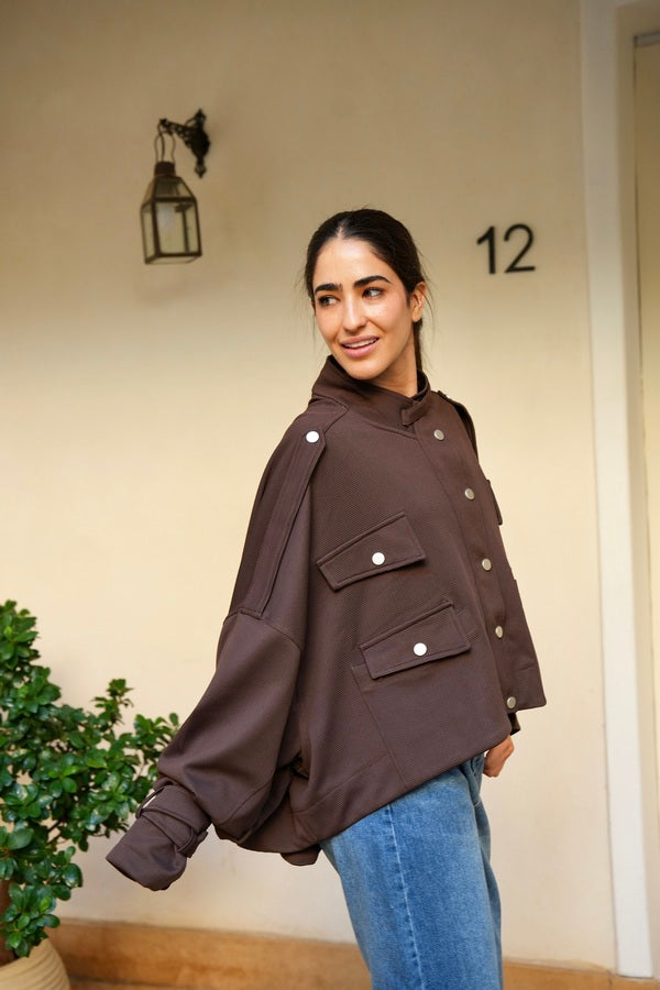 Oversized Brown Shirt