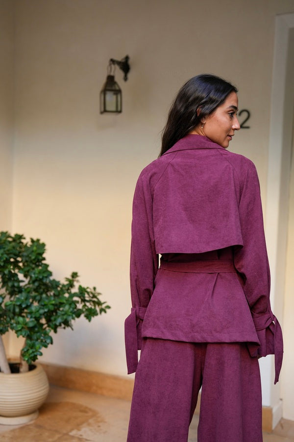 Burgundy Suede Set