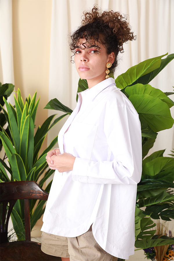 Basic White Over Sized Shirt
